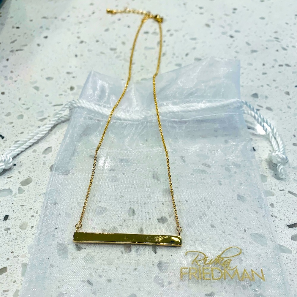 Rivka Friedman 18K Gold Bar Necklace - NWT